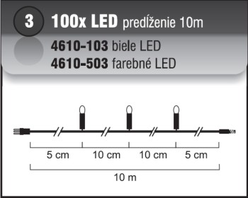 3-Pred�enie 46xx,EXT,100LED s�prava,10m, biela ::skladom min.15ks