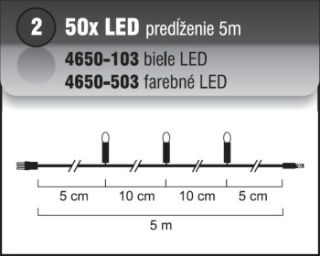 2-Pred�enie 46xx,EXT,50 LED s�prava,5m, biela ::skladom min.15ks