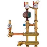 Kotlov� zostava s trojcestn�m zmie�avac�m ventilom 