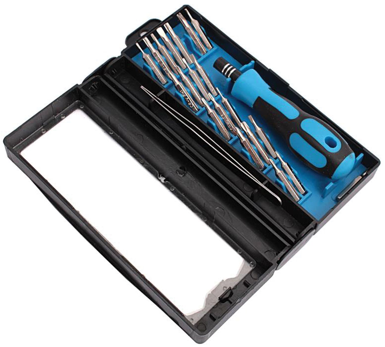 Sada jemných bitov 1/4" s  držiakom bitov, plastová kazeta, 22-dielna, XL-TOOLS