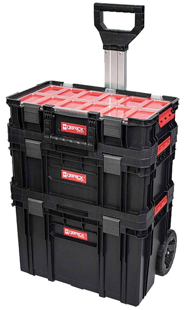 Kufor na náradie s kolieskami, 3 boxy,  dĺžka 53 x šírka 38 x výška 69 cm