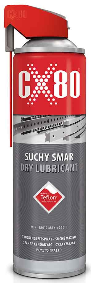 Suchý teflón 500 ml, mazivo na suché mazanie, Duospray, CX-80