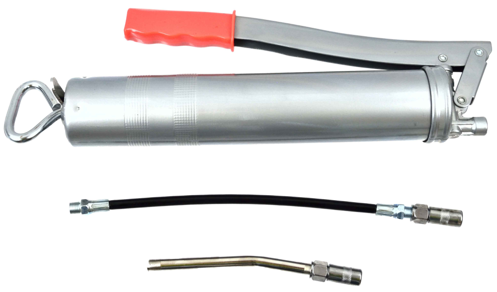 Mazacia pištoľ-dekalamitka, maznica 500 ml s príslušenstvom, GEKO