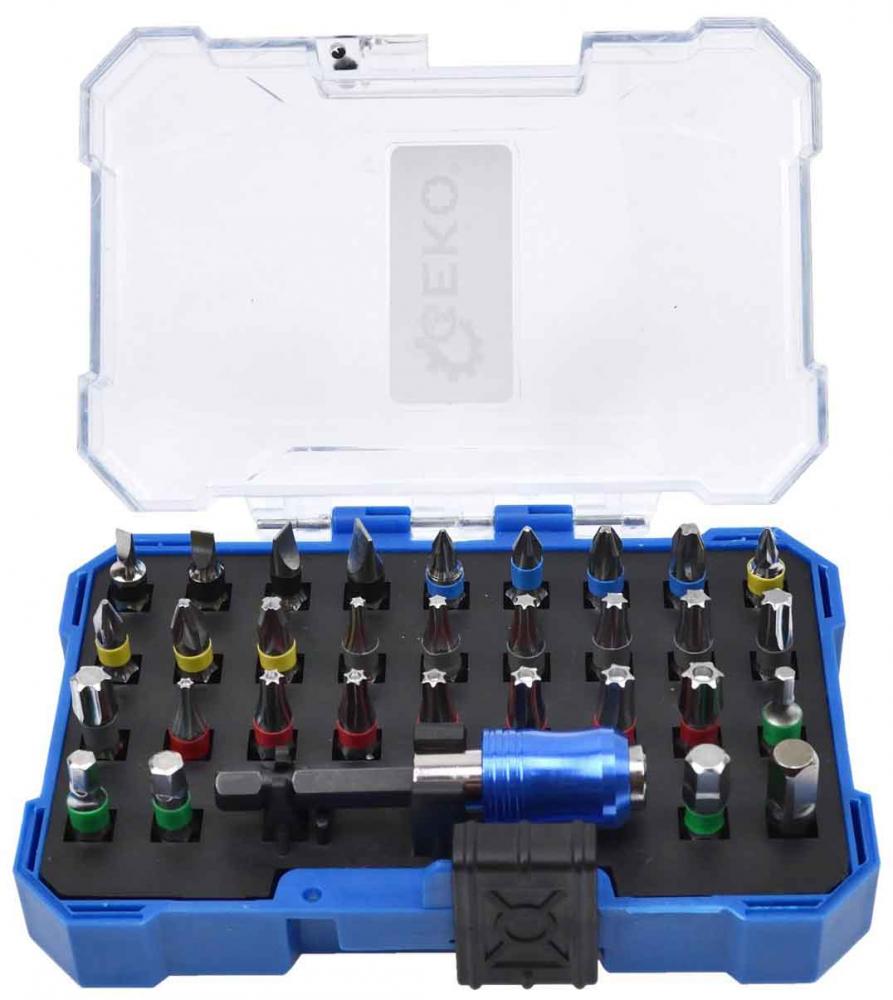 Sada bitov 1/4" s magnetickým nadstavcom, materiál S2, 32-dielna, GEKO