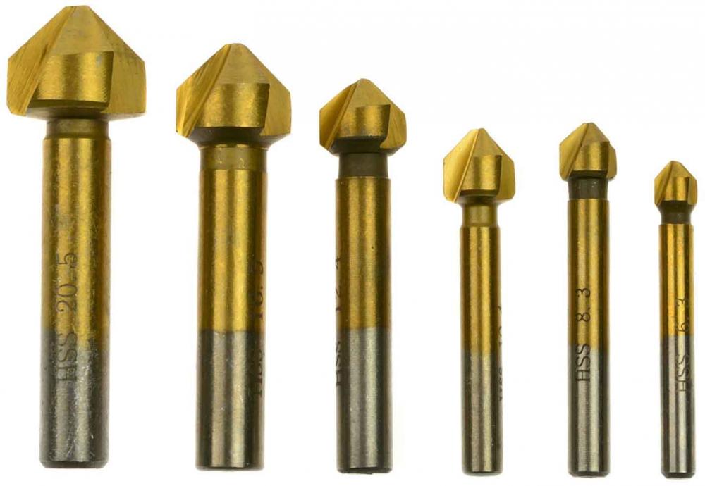 Sada záhlbnikov do kovu, 6-dielna, 6,3 - 20,5 mm,  GEKO