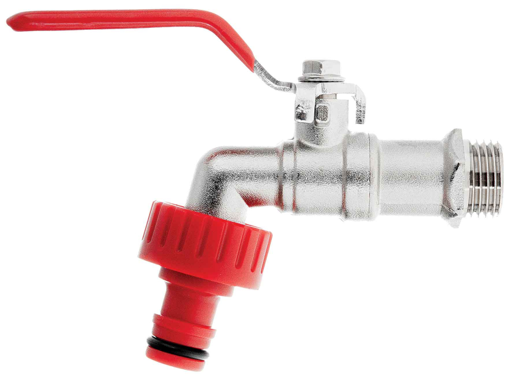 Guľový ventil 1/2", závit 3/4" s plastovou 1/2" rýchlospojkou, GEKO