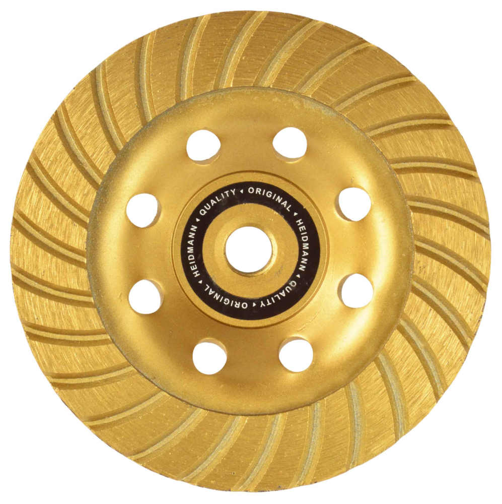 Brúsny diamantový kotúč 125 mm TURBO so závitom M14, na betón, HEIDMAN