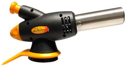 Spájkovacia lampa na plynovú kartušu s tlačidlom na piezo zapaľovanie, otočný uzáver,ELICO