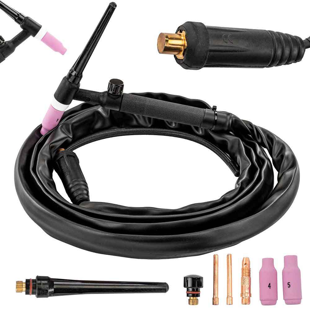 Zvárací horák s euro koncovkou pre zváranie TIG-LIFT, kábel 3 m, POWERMAT