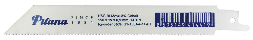 Sada pílových listov na kov 150x19x0,9 mm,14 zubov, Bimetal Co-8%, 5 ks,  PILANA