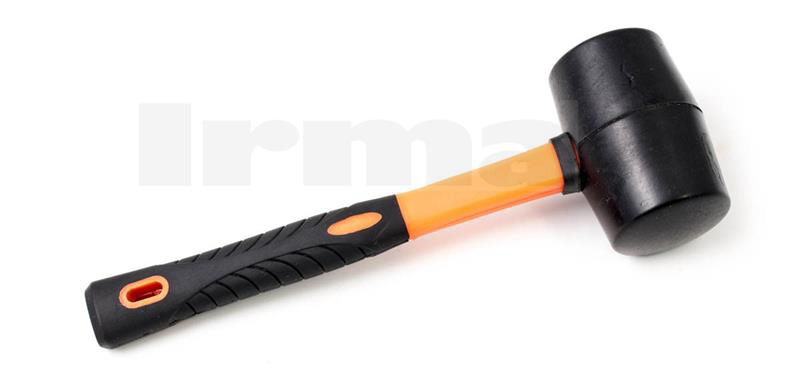 Kladivo gumené so sklolaminátovou rukoväťou 910 g, čierna pryž,  XL-TOOLS