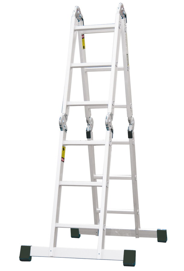 Rebrík štvordielny kĺbový 4 x 4 priečok, 470 cm, 13,4 kg, GEKO