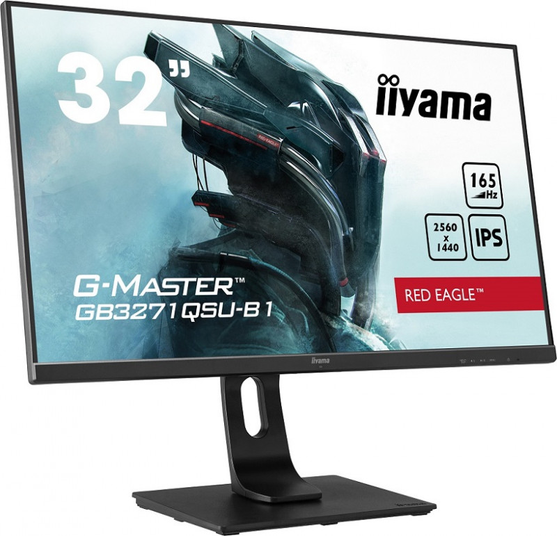 32" iiyama G-Master GB3271QSU-B1: IPS, WQHD @ 165Hz, 400cd/m2, 1ms, HDMI, DP, USB, FreeSync, height GB3271QSU-B1