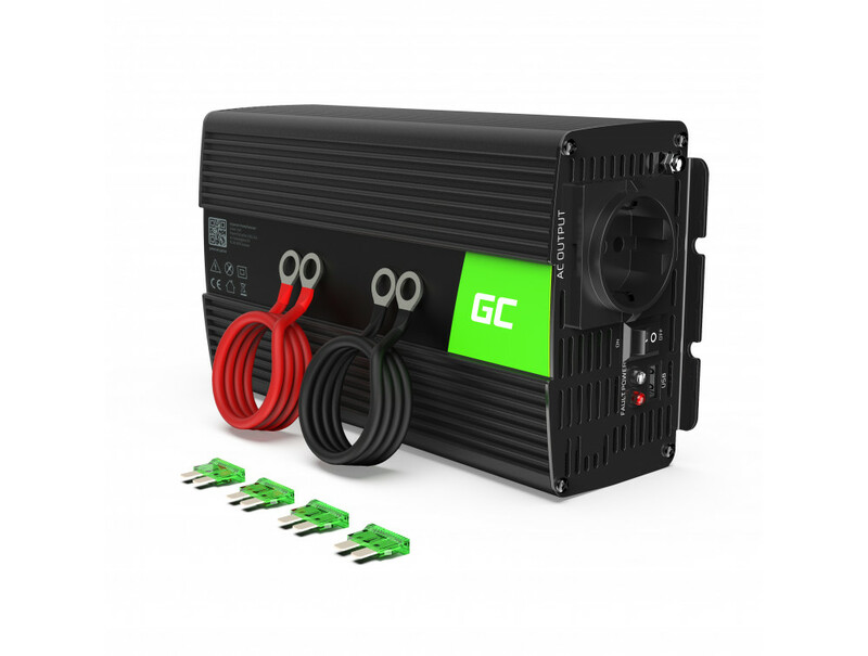 Green Cell INV09 autó feszültségátalakító 12V-ról 230V-ra, 1000W/2000W