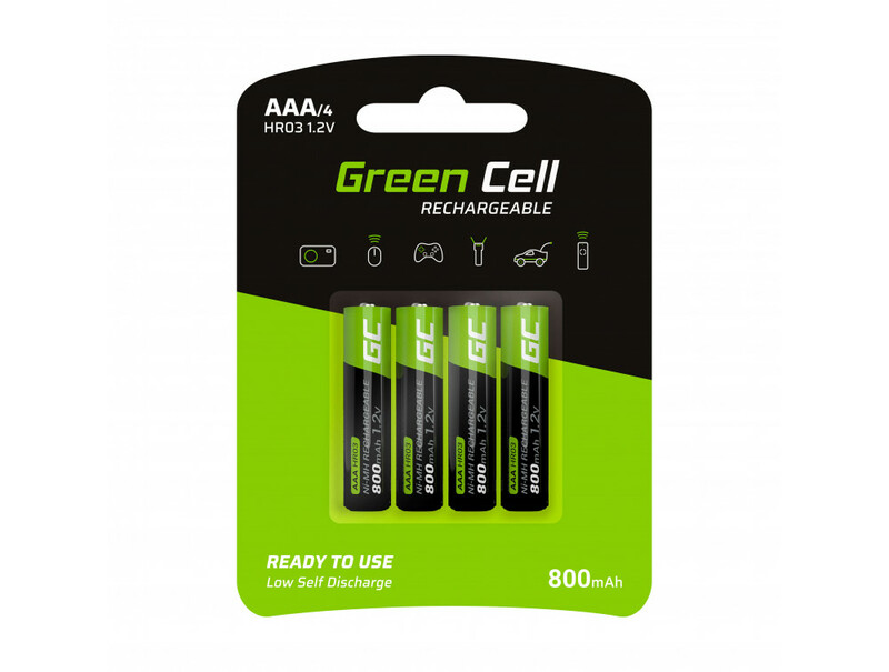 Green Cell Nabíjacie batérie AAA 800mAh Ni-MH 4ks GR04