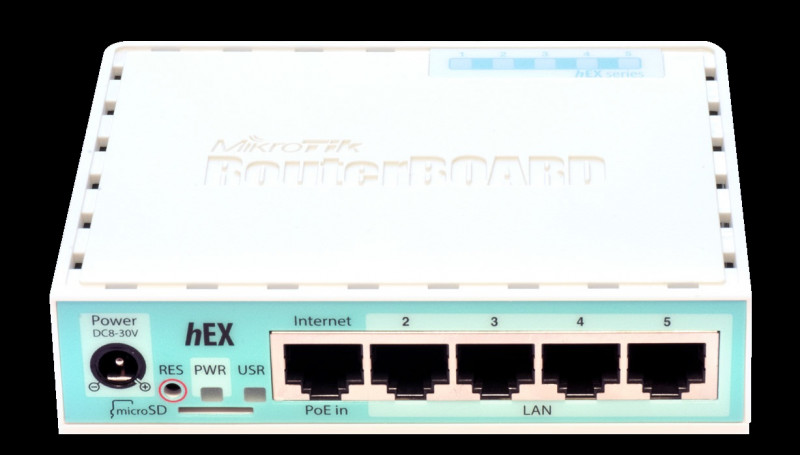 Router MikroTik RB750Gr3 hEX biely