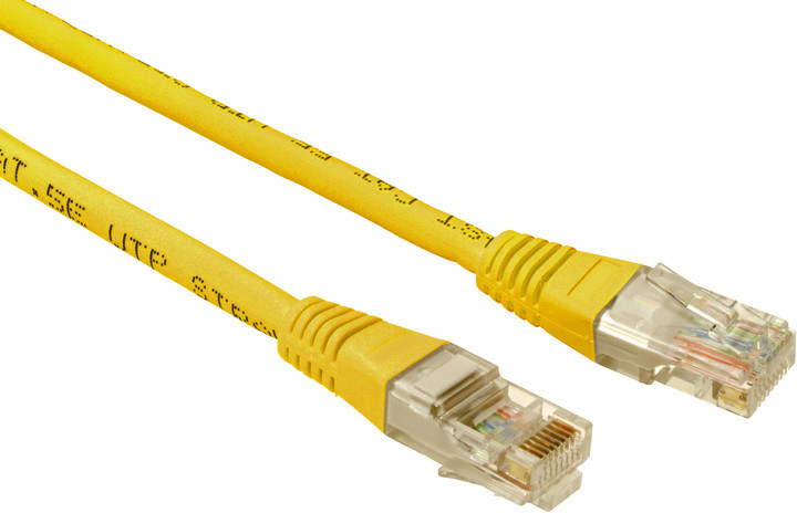 SOLARIX patch kabel CAT5E UTP PVC 3m žltý C5E-155YE-3MB
