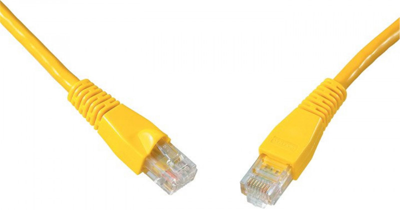 SOLARIX patch kabel CAT6 UTP PVC 1m žltý snag proof C6-114YE-1MB